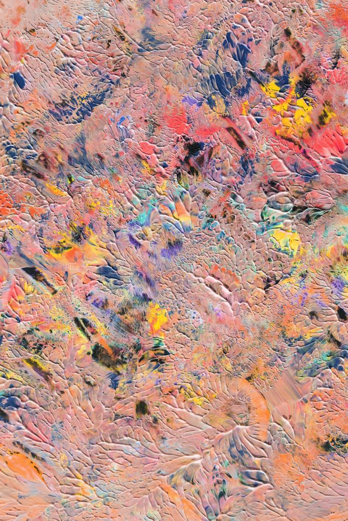 Vibrant abstract painting with bold texture and vivid colors, evoking creativity and movement.